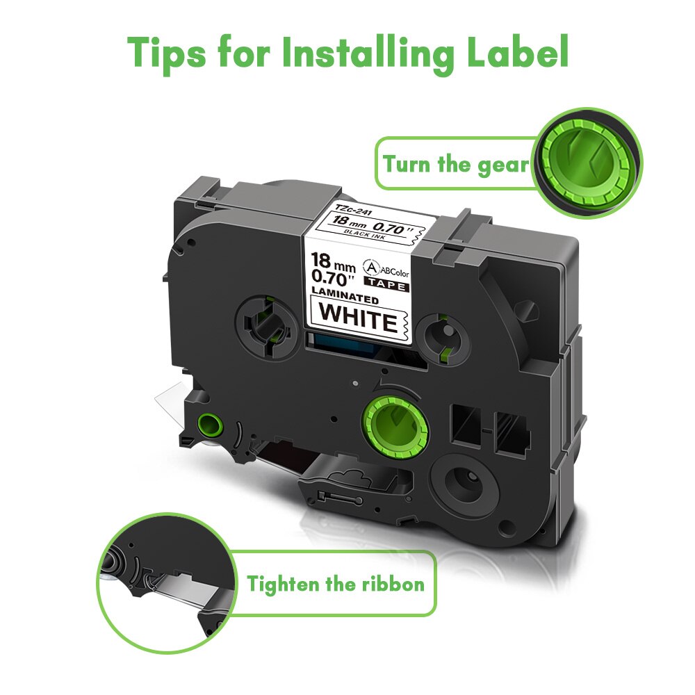 5Pcs TZe-221 Tze 221 Label Tape 9Mm Voor Brother TZe-221 Zwart Op Wit Gelamineerde Tze Tape Voor Brother P Touch Label Maker