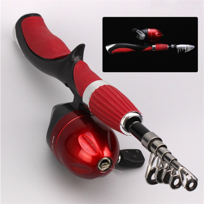 Carbon Fiber Rod Carbon Fiber Rod Superhard Boat Ice Fly Lure Fishing Rod With Fishing Reel Fishing Tackle set 1.4