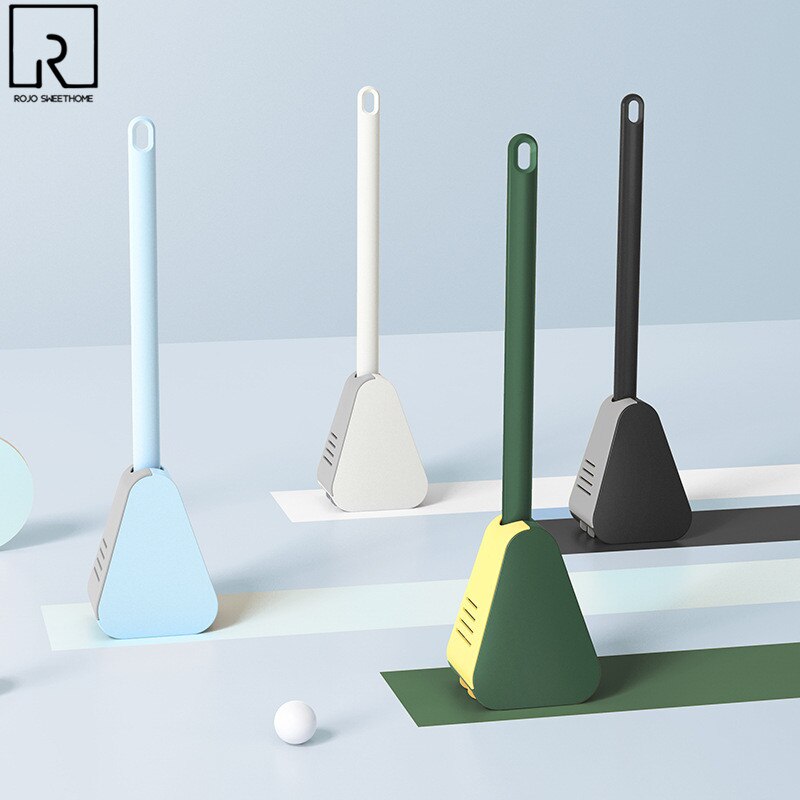 Zachte Rubberen Wc Borstels Met Plastic Standaard, Wandhouder Nordic Lange Handvat Badkamer Cleaning Tools Set Wc Accessoires