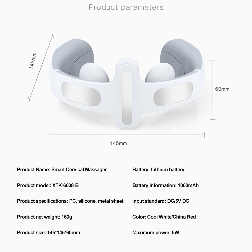 Electric Smart 4-head Neck Massager Shoulder Massage EMS Pulse Heated Magnetic Remote Soreness Relief Relaxation Health Care