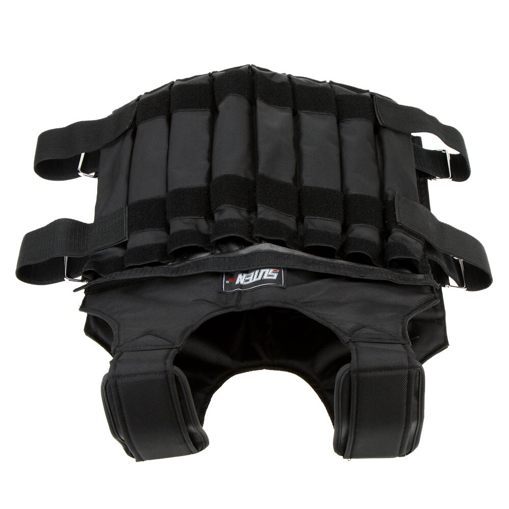 SUTENG 20kg Loading Weighted Vest Adjustable Weight Jacket Exercise Boxing Training Waistcoat Invisible Sand Protect Clothing