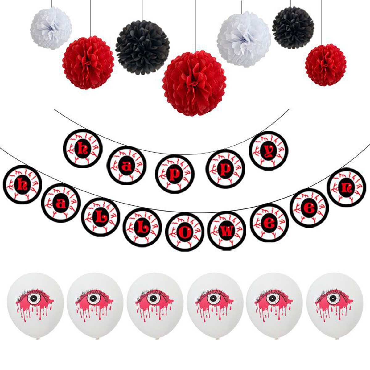 Halloween Ballon Set Banner Horror Eye Party Ballon Props Halloween Decoratie Benodigdheden Partij Decoraties