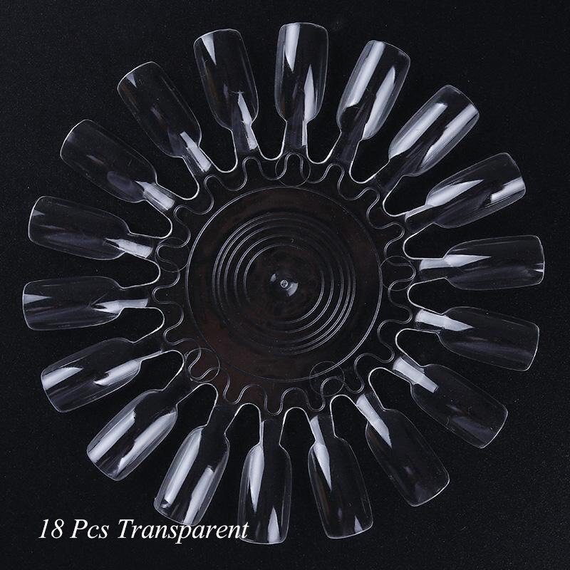 Lemooc nature clear black nepnagels tips volledige kaart waaier vingernagelkunst display oefen acryl uv gellak gereedschap decoratie: Patroon 14
