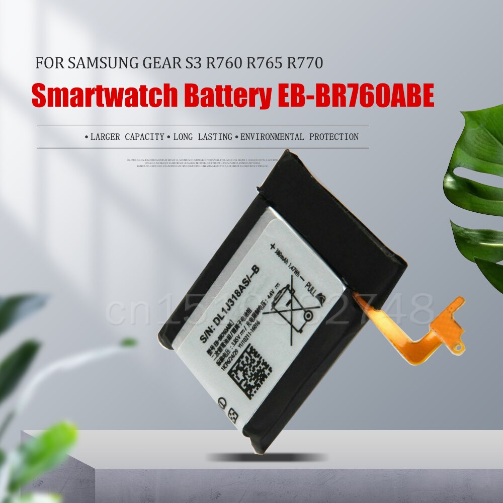 380Mah EB-BR760ABE Horloge Batterij Voor Samsung Gear S3 Frontier R760 SM-R760 SM-R770 SM-R765 S2 3G Klassieke SM-R720 Gear S SM-R750
