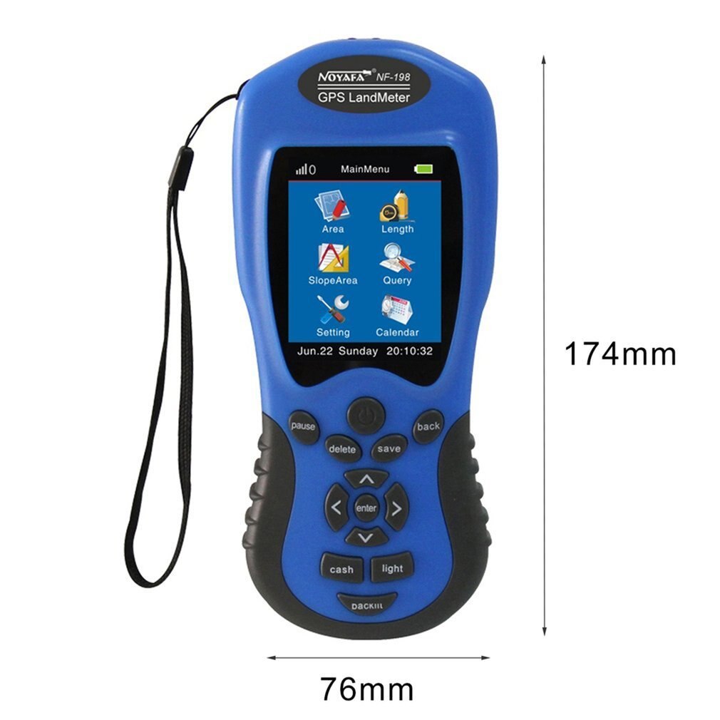 NF-198 GPS Test Devices GPS Land Meter LCD Display Measuring Value Figure Farm Land Surveying And Mapping Area Measurement