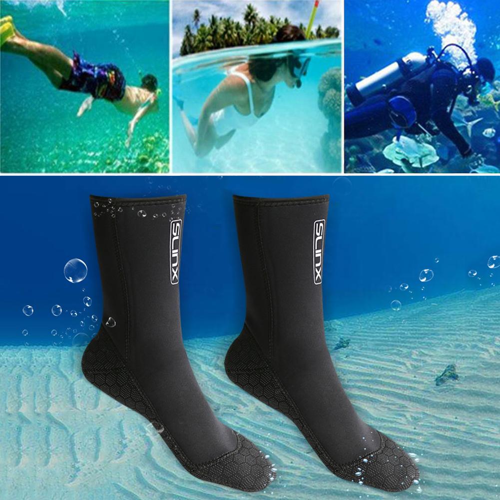 1 Pair 3mm Swimming Boot Socks Scuba Wetsuit Neoprene Diving Socks Prevent Scratches Warming Snorkeling Socks Sporting Goods