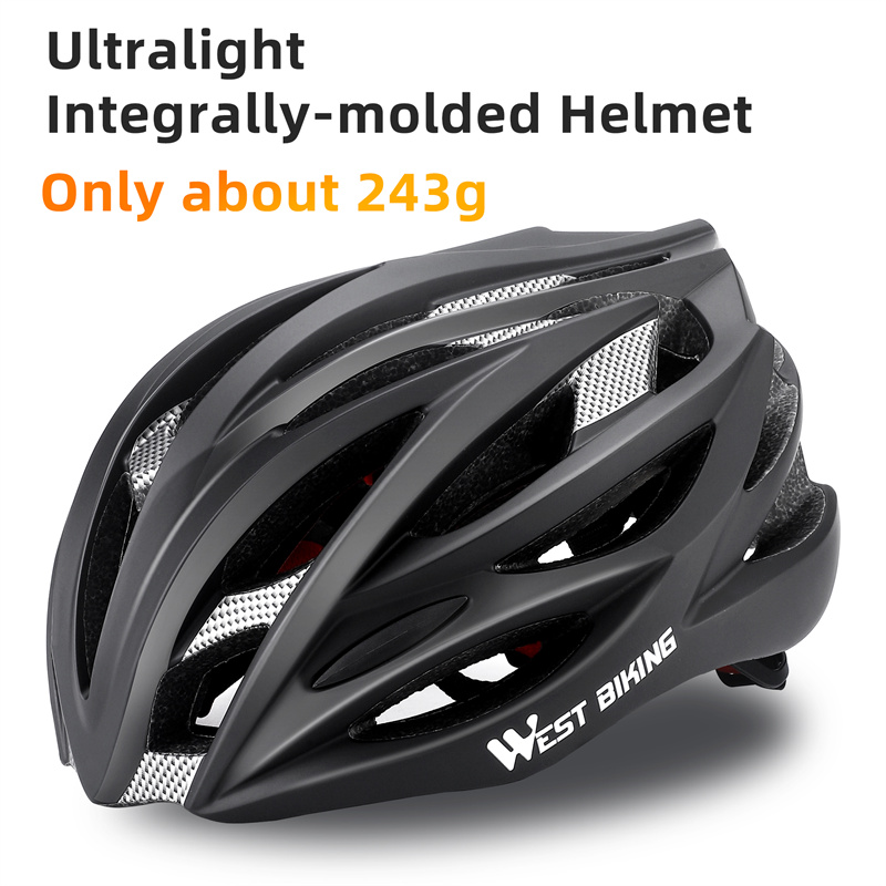 WEST BIKING-casco de ciclismo ultraligero moldeado integralmente para hombre y mujer, casco de carreras, gorra de seguridad para bicicleta de montaña y carretera, accesorios: Caqui