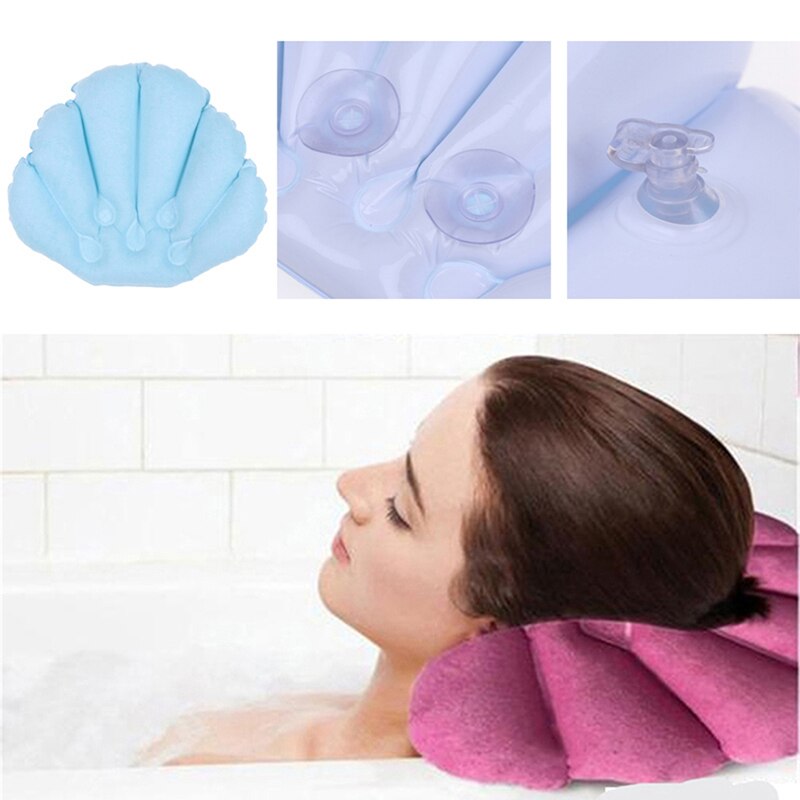 Spa badkussen luxe badondersteuning kussen shell opblaasbare kussens kussen