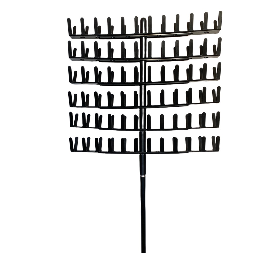 Estante trenzado ajustable para peluqueros, de pie, soporte para extensiones de cabello, 2 caras, 144 clavijas