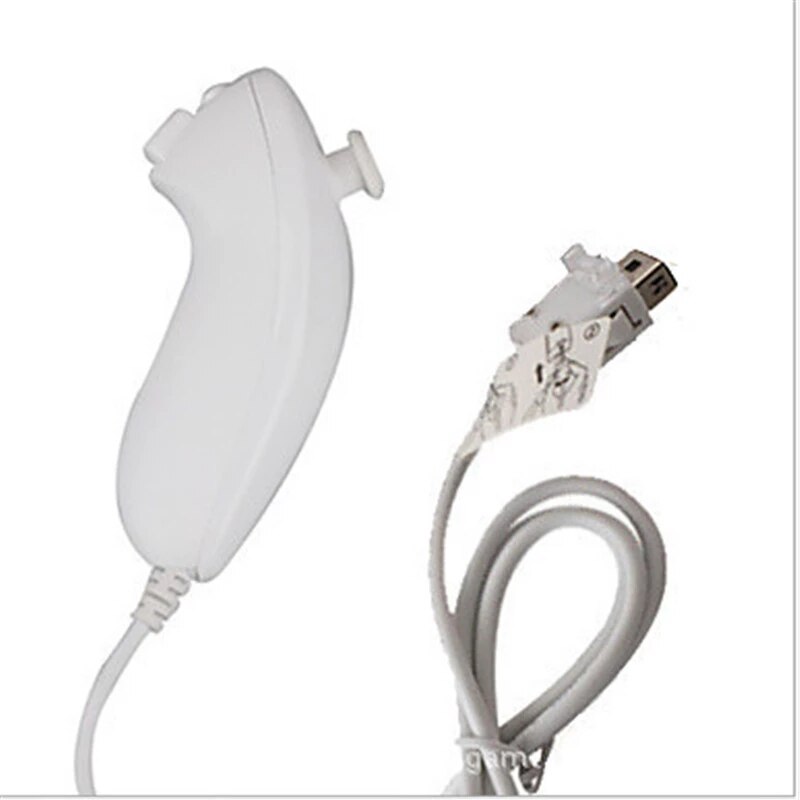 For Nintend Wii Game Controller Joystick Left Hand Curved Game Handle Controller Nunchuk For Nintendo Wii Gamepad Nunchuck game