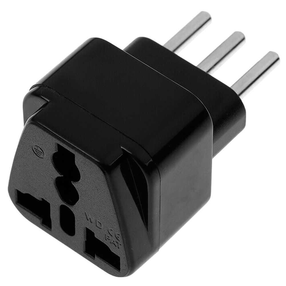 Universal Reisestecker Adapter UK AU US USA zu 3 Pin Typ L Italien Italienisch Netzstecker Reiseadapter Konverter Weiß