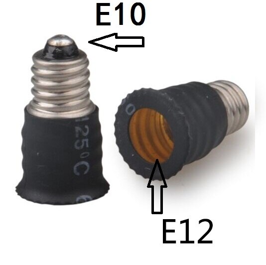 E10 e12 e14 to g9 mr16 e27 lampeholderkonverter 110v 220v adapter til basestik til led-lampe majspære: E10 to e12