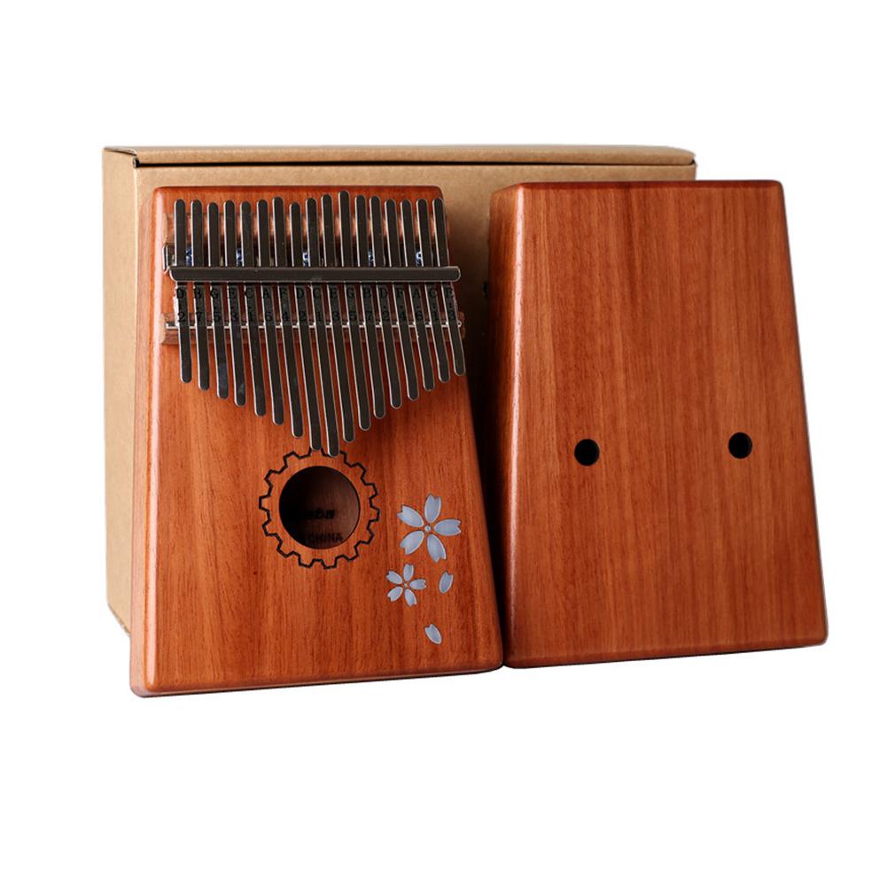 GECKO 17 Toetsen Kalimba Mbira Afrikaanse Mahonie Vinger Duim Piano Houten Toetsenbord Percussie Muziekinstrument K-T17M