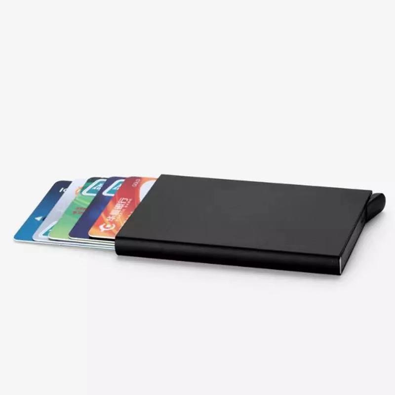 Aluminium Alloy Id Card Holder Anti Rfid Blocking Card Holder Automatic pop-up Card Case Metal Credit Card Holder
