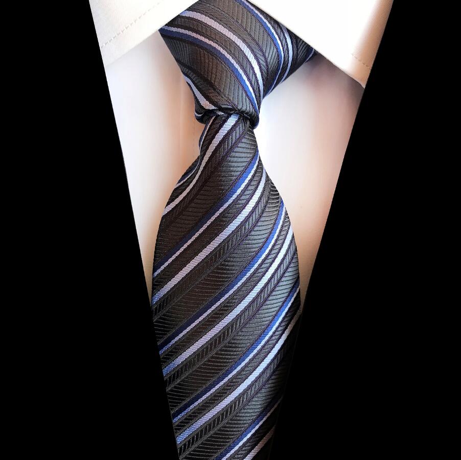 GUSLESON Neue Jacquard Woven Silk Krawatte für Männer Business Gravatas Normalen Plaid Krawatte Anzug Hochzeit Krawatten Kleidung Zubehör: 02
