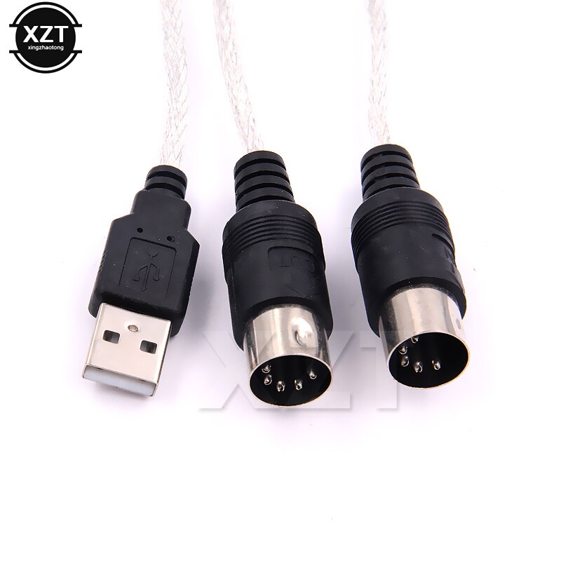 USB IN-OUT MIDI Interface Cable Converter PC to Music Keyboard Cord for Windows XP Vista and for Mac OS X operating systems