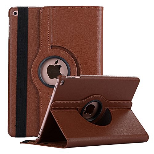 Case Voor Ipad Mini 4 Coque Funda, 360 Rotating Smart Stand Tablet Cover Case Voor Mini 5 Met Auto Slaap Wake Multi-Kijkhoek: Brown
