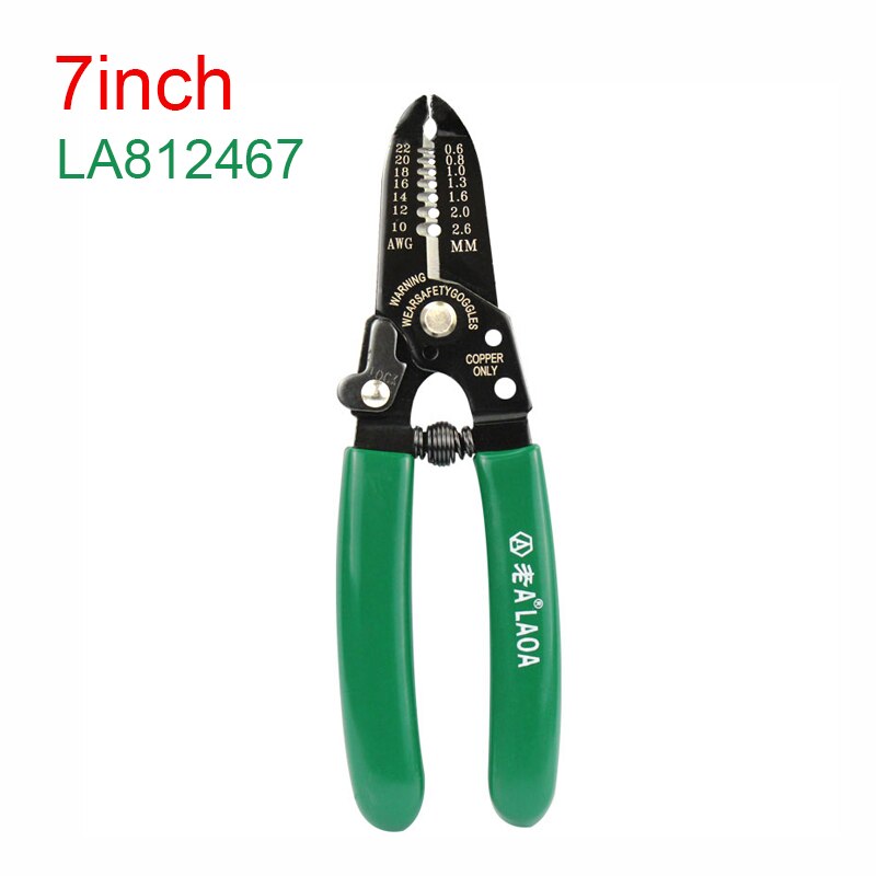 Laoa multifunktionel wire afisoleringstang elektriker tang nåletang: La812467 (7 tommer)