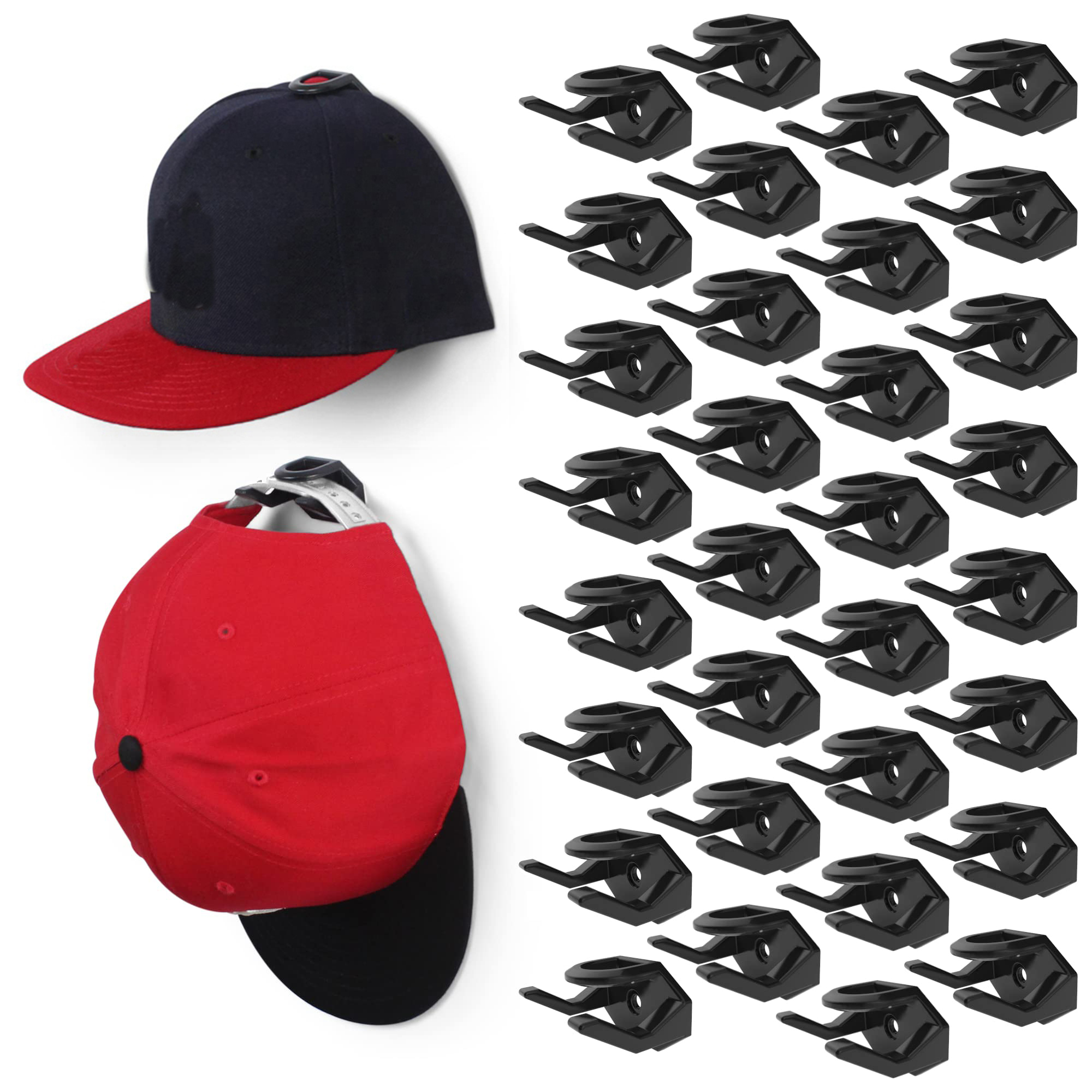 Estante para gorra de béisbol, soporte para sombrero, organizador de almacenamiento, perchas modernas para gorras de béisbol, organizador colgante para puerta y pared, 8 Uds.
