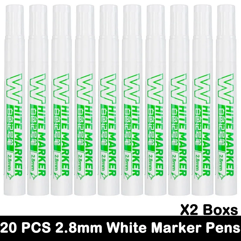 10/100 PCS White Marker Pen Paint Oily Waterproof Tire Painting Graffiti Pens Permanent Pen Stationery Art Office Supplies: Light Grey