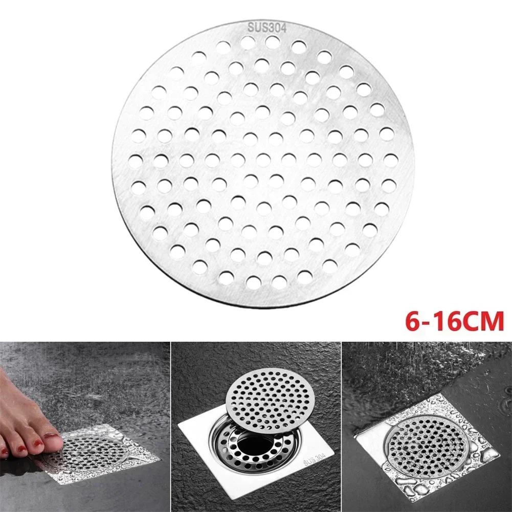 Colador de fregadero de ducha de acero inoxidable, cubierta de filtro de pelo para baño, ducha, cubierta Circular de drenaje de suelo, pantalla de filtro de pelo