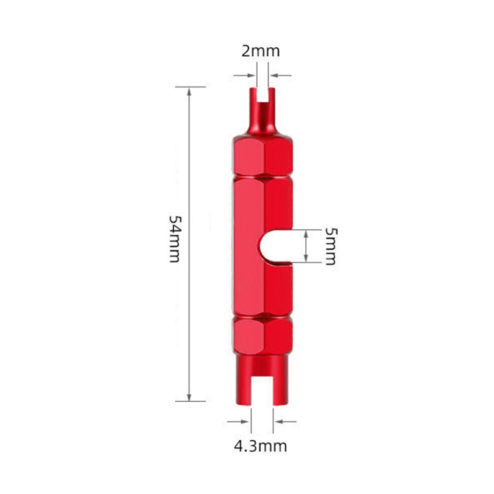 1 Pack MTB Road Bike Schrader Presta Valve Removal Wrench Multifunctional Tire Nozzle Installation Wrench Valve Core Tool: Red