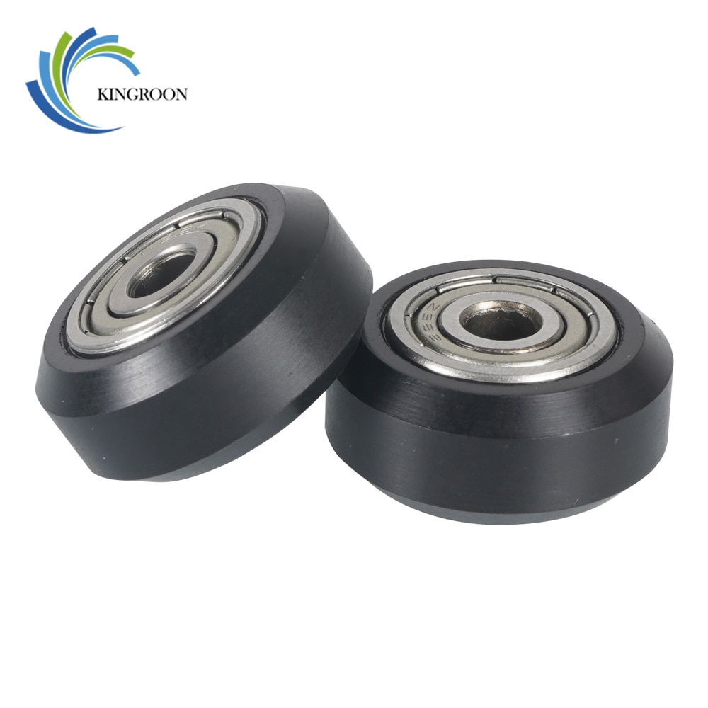 KINGROON 2 sztuki KP3S koło pasowe z krążkiem liniowym liniowym z łożyskiem kulkowym 3D części drukarki plastikowy krążek 5*24mm