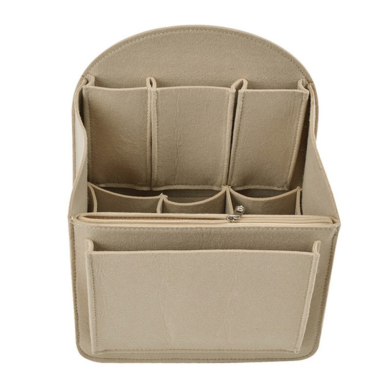 Rugzak Insert Zakken Liner Organizer Travel Accessoires Compartiment Sorteren Zakken Voor Handtas Opslag Afwerking Pakket: Beige M