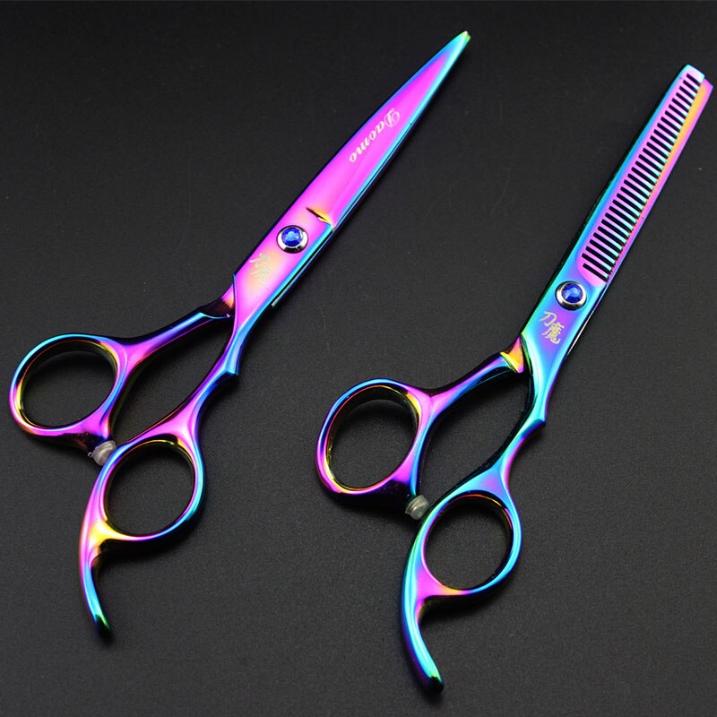 Tijeras de corte para peluquero, tijeras de corte y adelgazamiento de 6 pulgadas (tijeras normales/Tijeras de adelgazamiento)