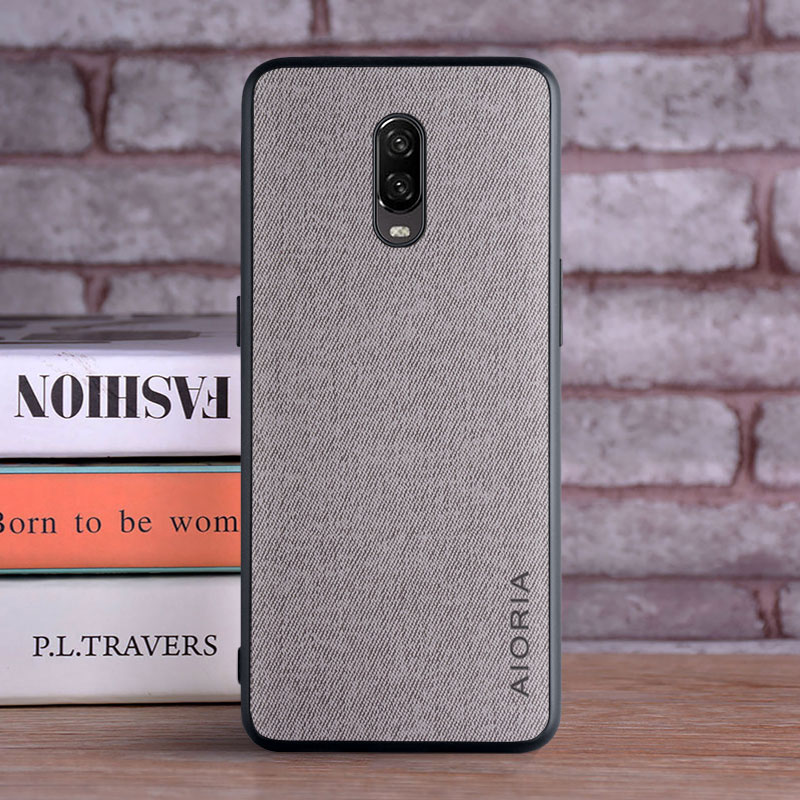 Funda para Oneplus 6T 6 coque, funda de cuero, suave, TPU, dura, PC, teléfono: aluminio / Plata