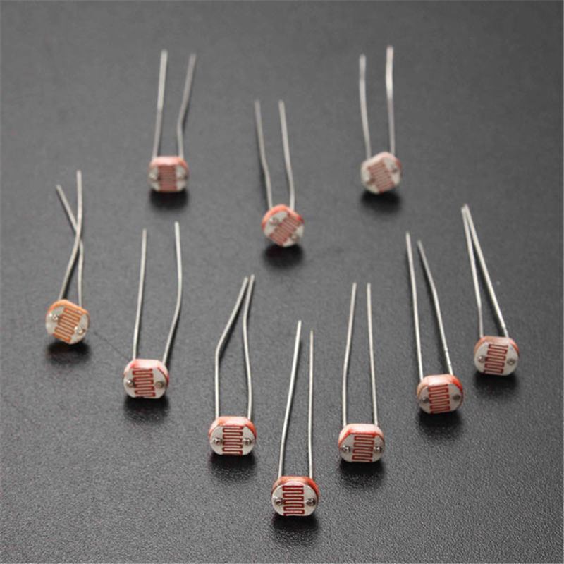 10 Pcs 5 Mm Light Dependent Resistor Photoresistor GL5528 Ldr Accessoire