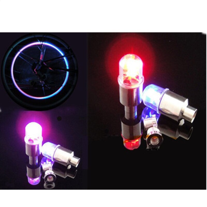 2 pièces LED voiture roue lumière vélo voiture roue pneu pneu Valve tige bouchon lumière lampe ampoule décoration Auto Durable résistant à la rouille