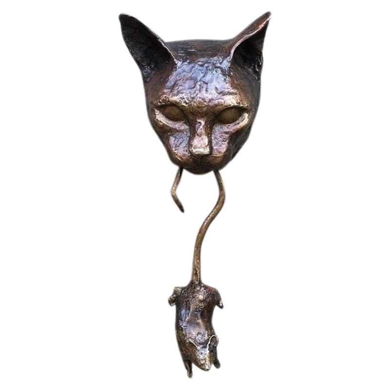 M89B Hars Cat Catch Muis Deurklopper Kat Deurklopper Met Swingende Muis Voordeur Decor Handgemaakte Deurknoppen Voor Kat liefde