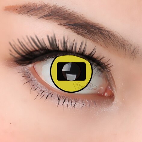 Lentes de contacto amarillas para Halloween, lentes de animación con personajes de dibujos animados japoneses populares, CL207 SENNIN: CL207