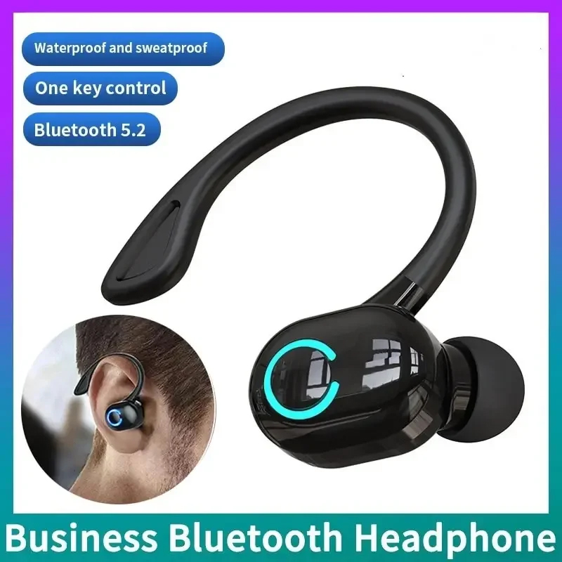 Zestaw słuchawkowy Bluetooth z zaczepem na ucho i niskim opóźnieniem i redukcją szumów Bezprzewodowy zestaw słuchawkowy do biznesu sportowego z pojedynczym uchem