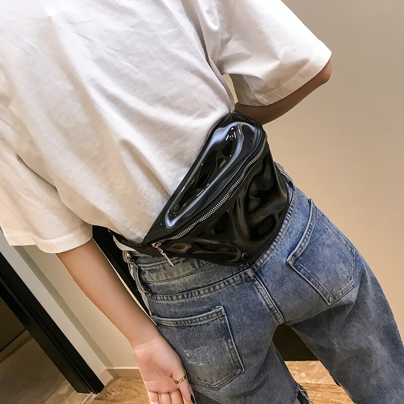 LADSOUL Nuove Donne di Modo della Cinghia del Sacchetto di 2019 di Alta Qualità IN PVC Trasparente Con Cerniera Femminile Ladie Ragazze Vita Banana Borse Cintura Donna
