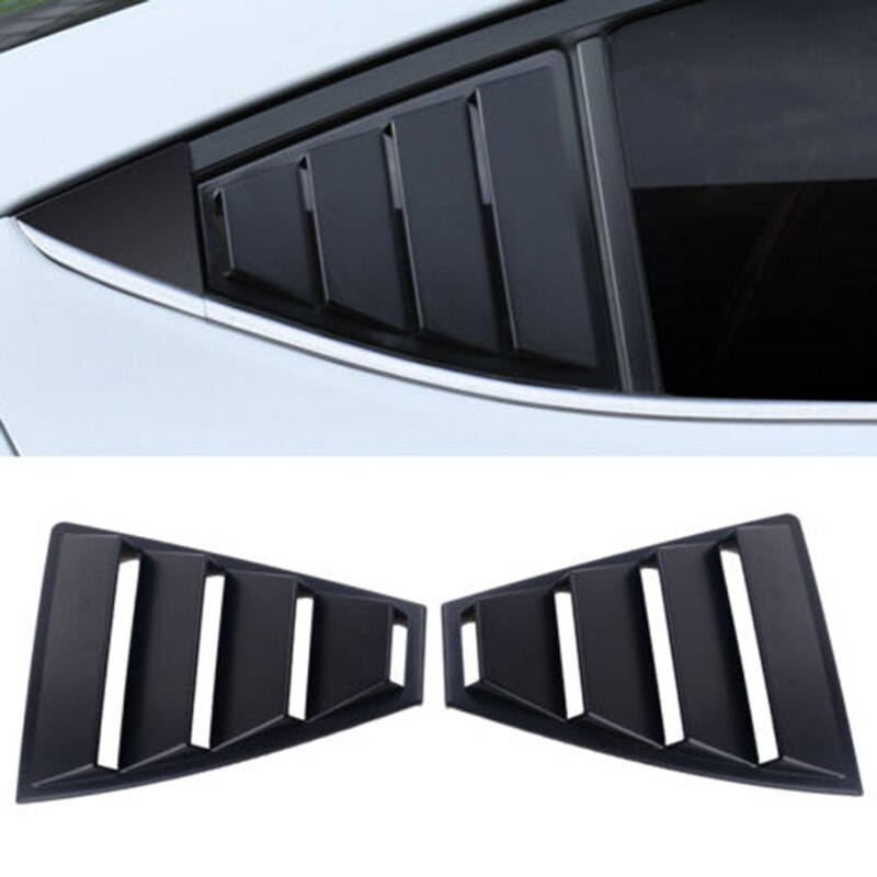 Rear Quarter Side Window Louvers Vent Cover Trim Panel Window Blinds Triangular for Hyundai Elantra: Default Title