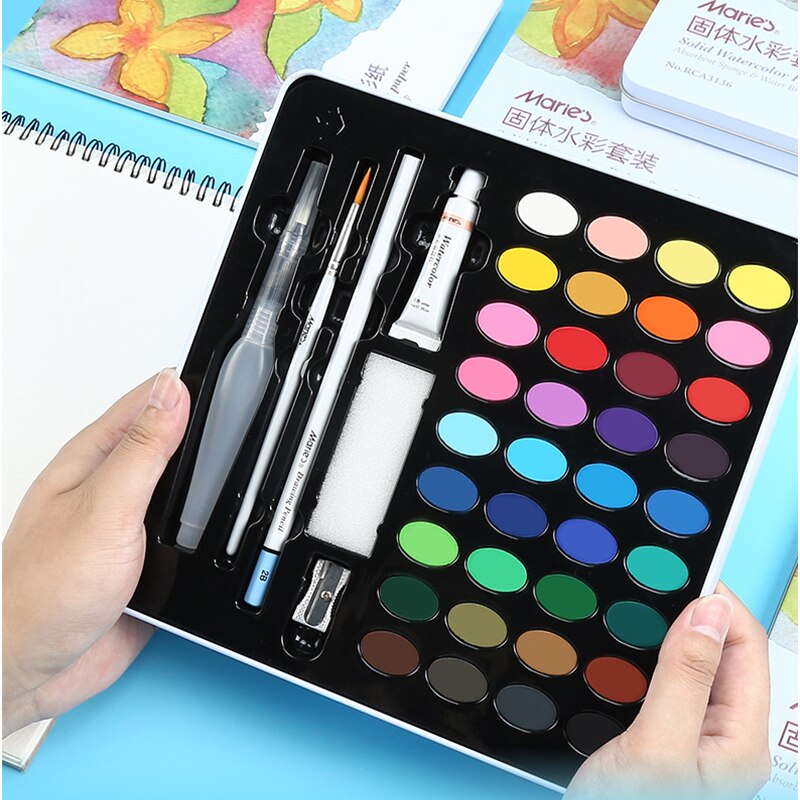 Multicolour pigment 36 Colors Solid Watercolor Pai... – Grandado