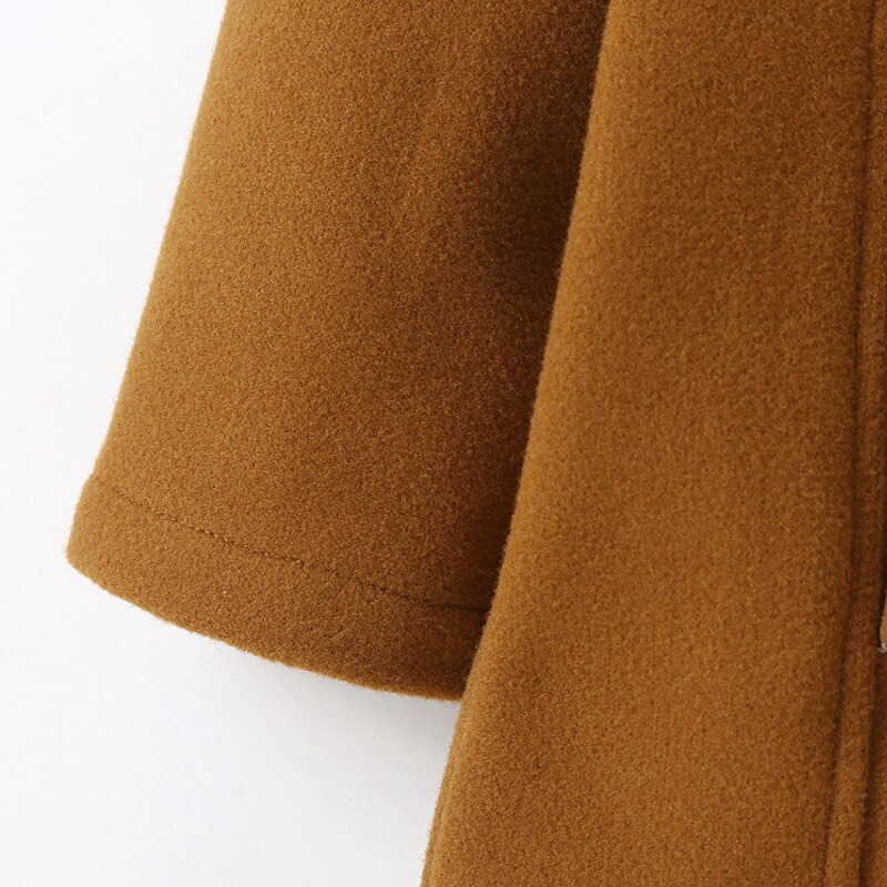 Cappotto di lana per bambina cappotto invernale con risvolto Design monopetto sciolto autunno caldo outwear