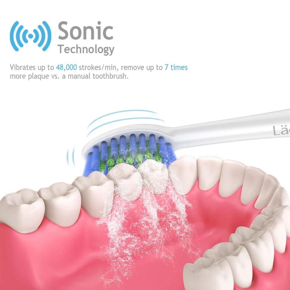 Lachen T8B Powerful Sonic Electric Toothbrush 9 Modes Rechargeable Adult Tooth Brush 2 Min Timer Toothbrushing w/ Charging Base