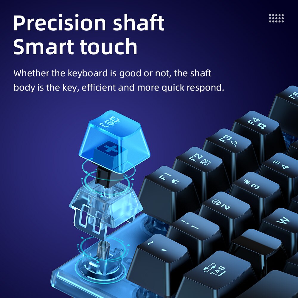 HOCO LED Gaming Keyboard Rainbow Backlight EN RU Version 104key USB Wired Mechanical Keyboard with Mouse Set For Gamer PC Laptop