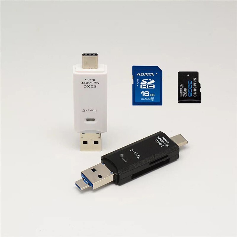 Type C Micro USB 3 in 1 OTG Kaartlezer Universele Hoge Snelheid TF/SD Adapter Voor Android telefoon PC Laptop Uitbreiding Adapter