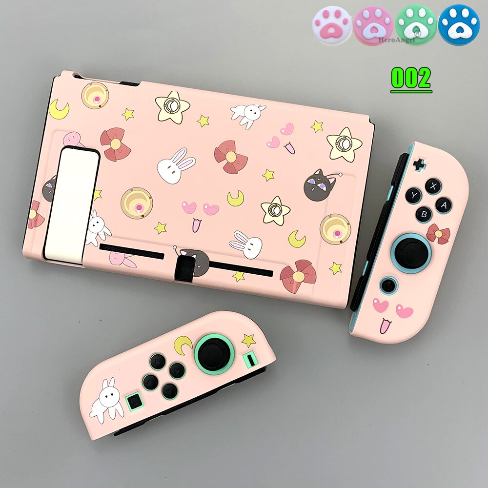 for Nintendo Nintend Switch Case NS NX Console Protective Soft Case Shell for Nintendos Switch Joy Con Colorful Cover: Pink 002