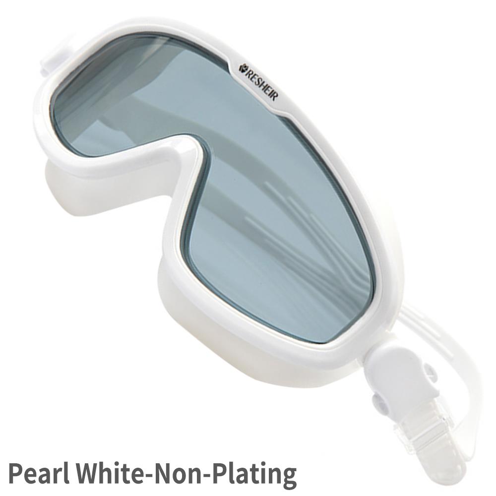 Beschermende Bril Eye Protector Volwassen Schoolslag Duiken Pc Zwemmen Spiegel Bril Zwembril Strand Anti Fog Zwemmen: Pearl White B