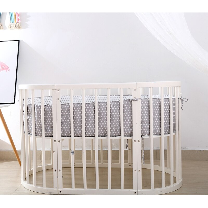 Baby double-sided bed bumper toddler bumpers in the crib bed guardrail for newborns anti-collision printing pattern bedding set