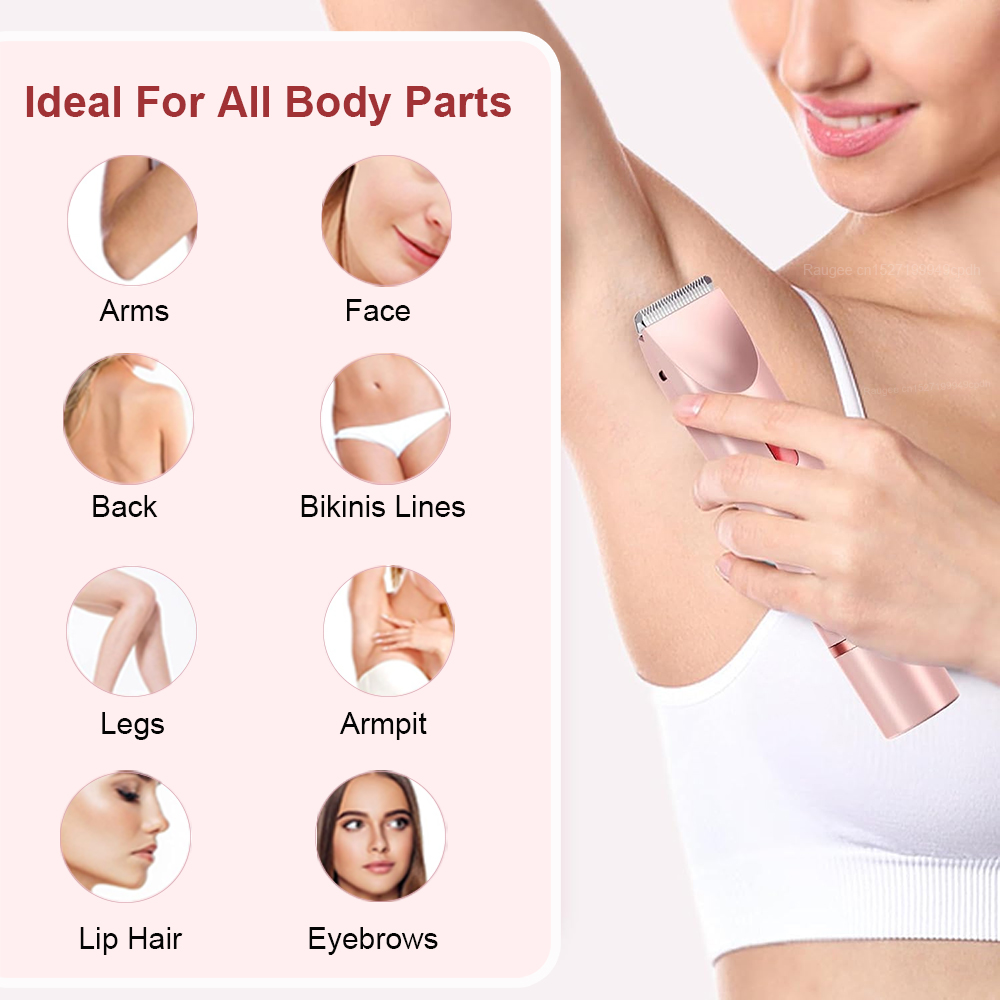 Rasoir électrique femme rasoir indolore femmes moustache épilateur Bikini jambe corps tondeuse pour femmes épilateur Facial épilateur