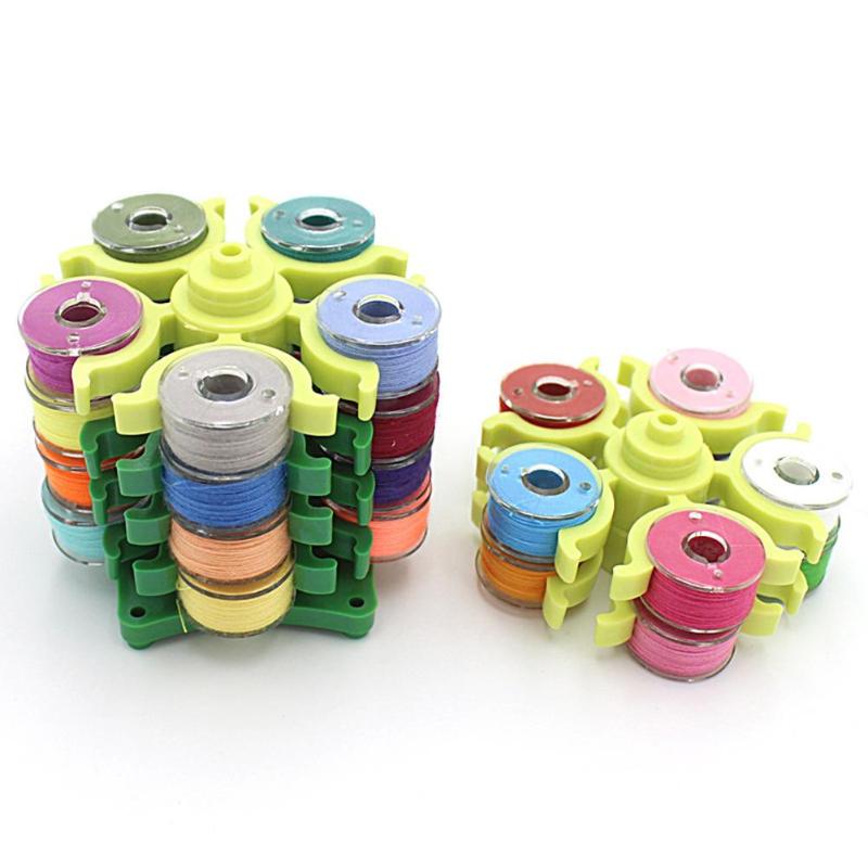 1PC Sewing Shuttle Core Case Holder Embroidery Tower Storage for 30 Bobbins Sewing Machine Bobbins Storage Rack Useful