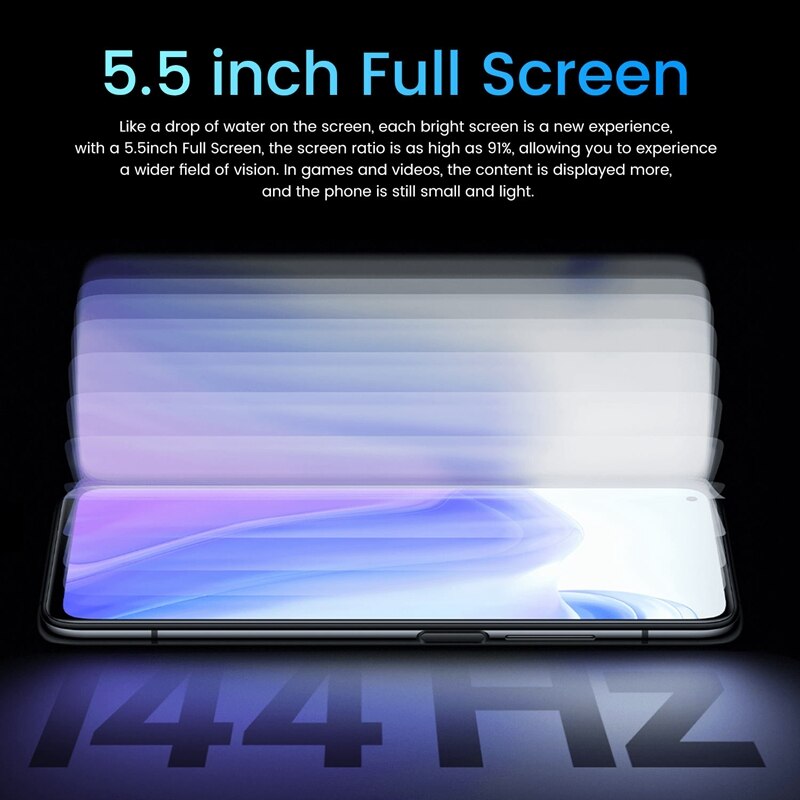 Téléphone portable M10T Pro, écran de 5.5 pouces, smartphone, MTK6572, double cœur, 512 mo de RAM, 4 go de rom, double veille, Android 4.4, prise ue