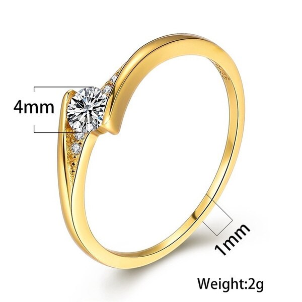 Anello di fidanzamento per matrimonio solitario con anello Moissanite creato rotondo classico misura 6-10