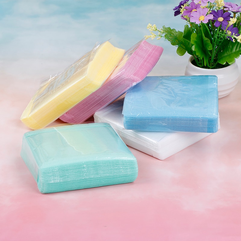 100pcs Record Plastic Bags Anti-static CD Storage Case CD DVD Double Sided Bag